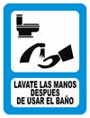 GS-031 SEÑALAMIENTO LAVATE LAS MANOS DESPUES DE USAR EL BAÑO